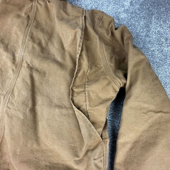 Carhartt Sherpa Lined Utility Jacket Washed Duck Mens XL Regular Beige Workwear - Picture 10 of 11